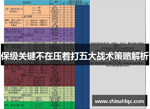 保级关键不在压着打五大战术策略解析